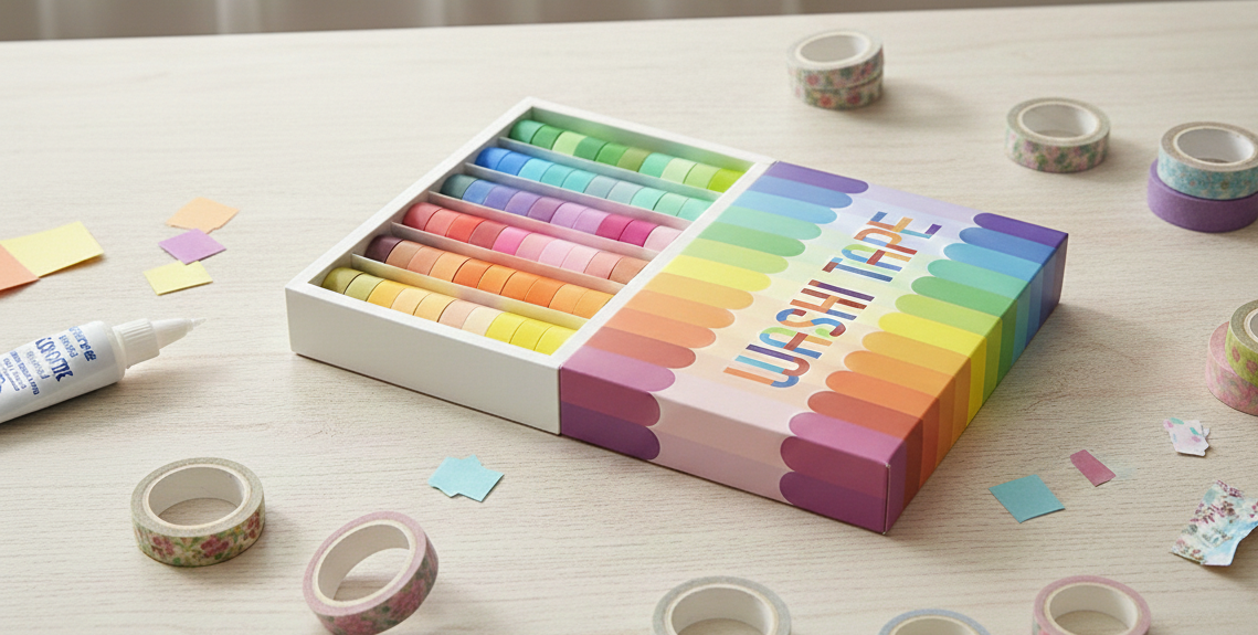 Set di Washi Tape Arcobaleno