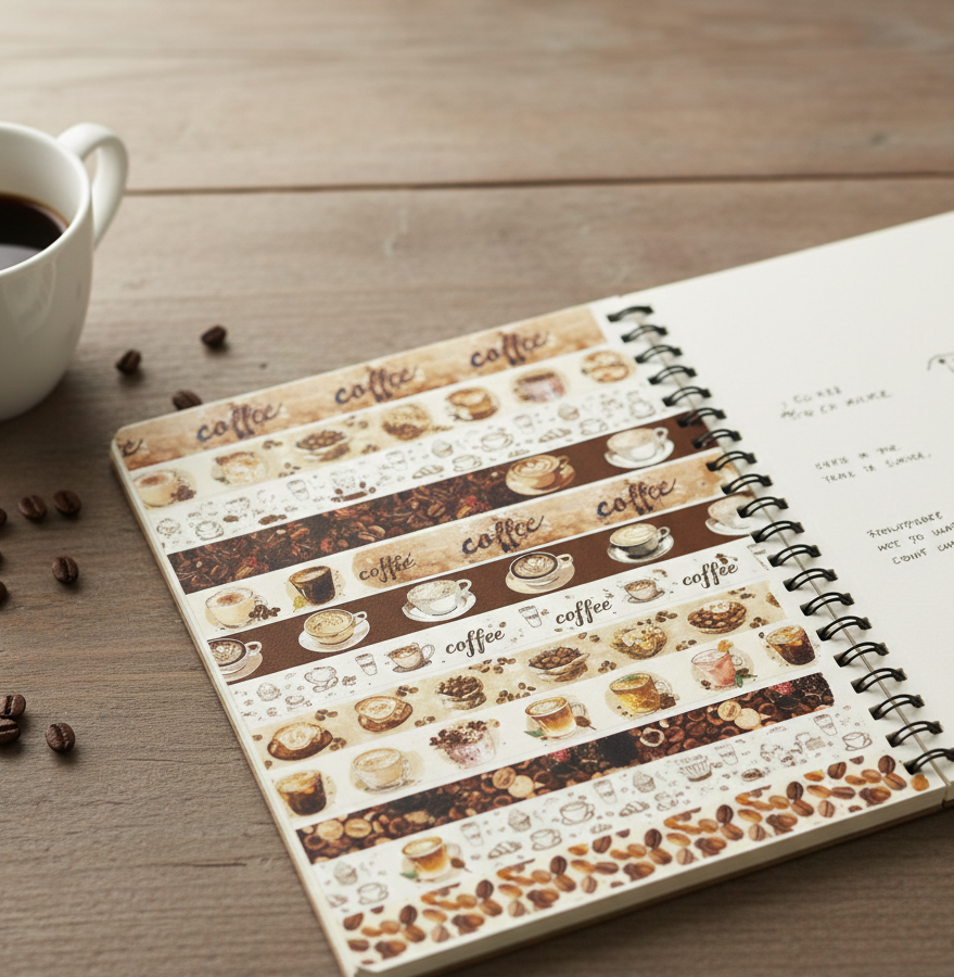 Set Washi Tape Tema Caffè