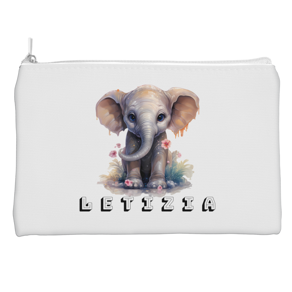 Pochette Astuccio portatutto con nome personalizzato Letizia