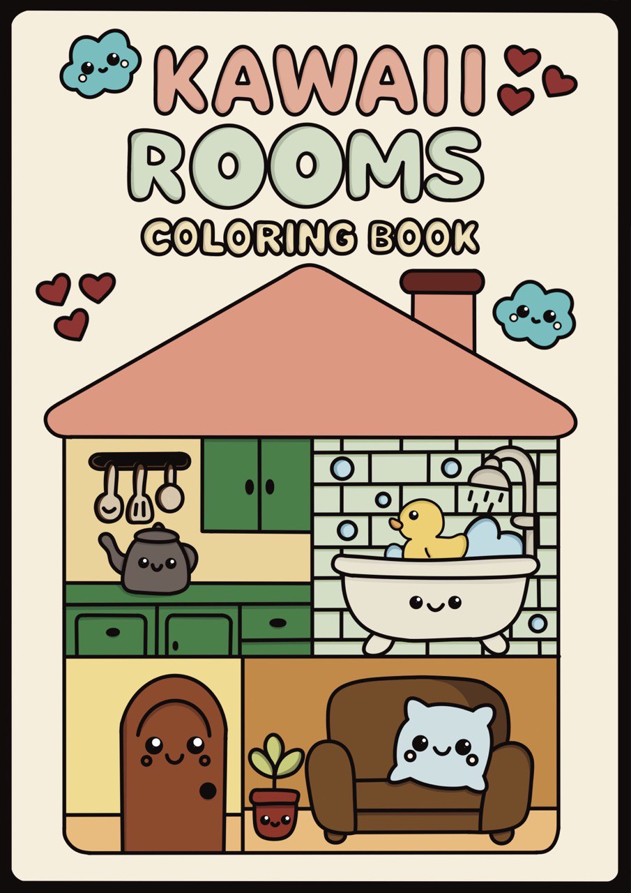 Ebook Rooms Kawaii Coloring