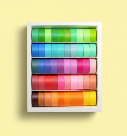 60 rolls of 15mm colored washi tape