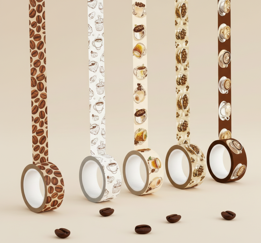 Set Washi Tape Tema Caffè