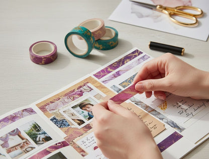 Set of 48 Marbled Washi Tape Rolls