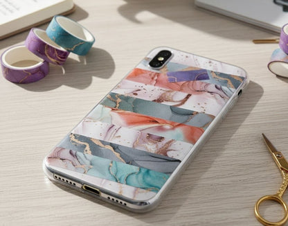 Set of 48 Marbled Washi Tape Rolls